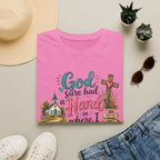 God Sure Had a Hand in Where I Landed Tee | Christian Faith Shirt | Blessed Apparel PREORDER