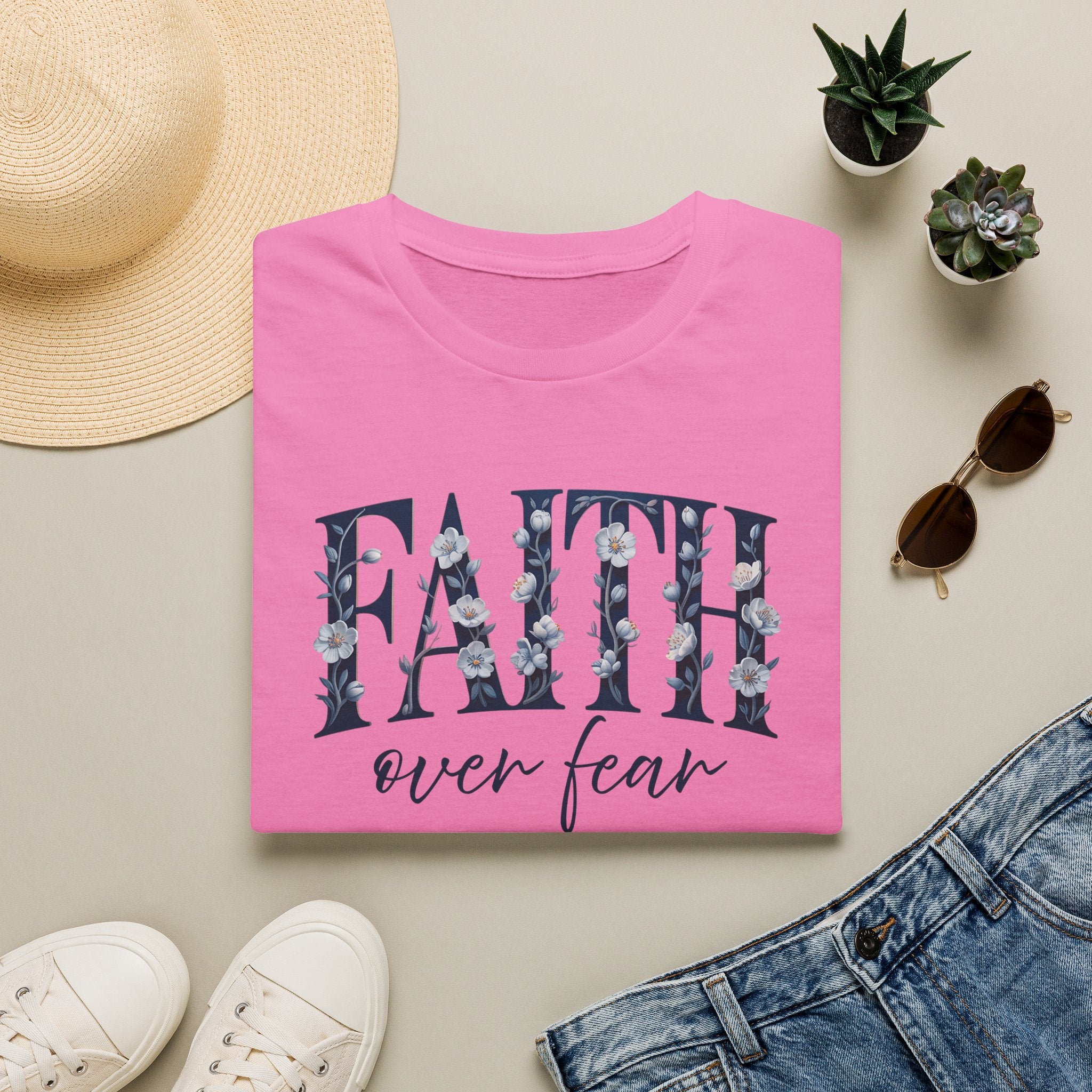 Faith Over Fear Tee | Isaiah 41:10 | Christian Faith Apparel | Lifted Hope for Savanah PREORDER
