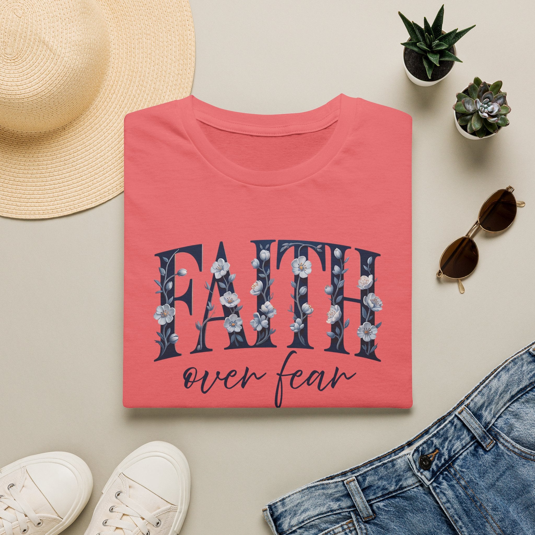 Faith Over Fear Tee | Isaiah 41:10 | Christian Faith Apparel | Lifted Hope for Savanah PREORDER