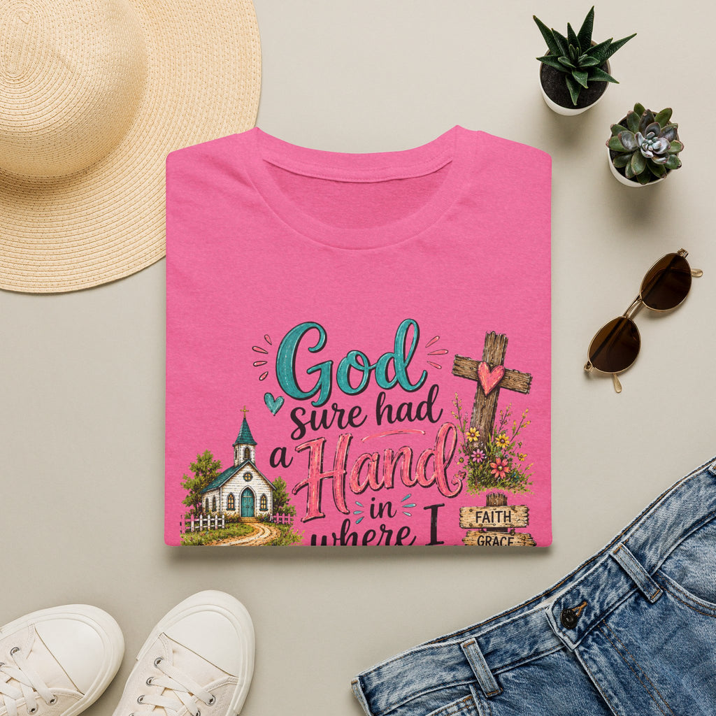 God Sure Had a Hand in Where I Landed Tee | Christian Faith Shirt | Blessed Apparel PREORDER