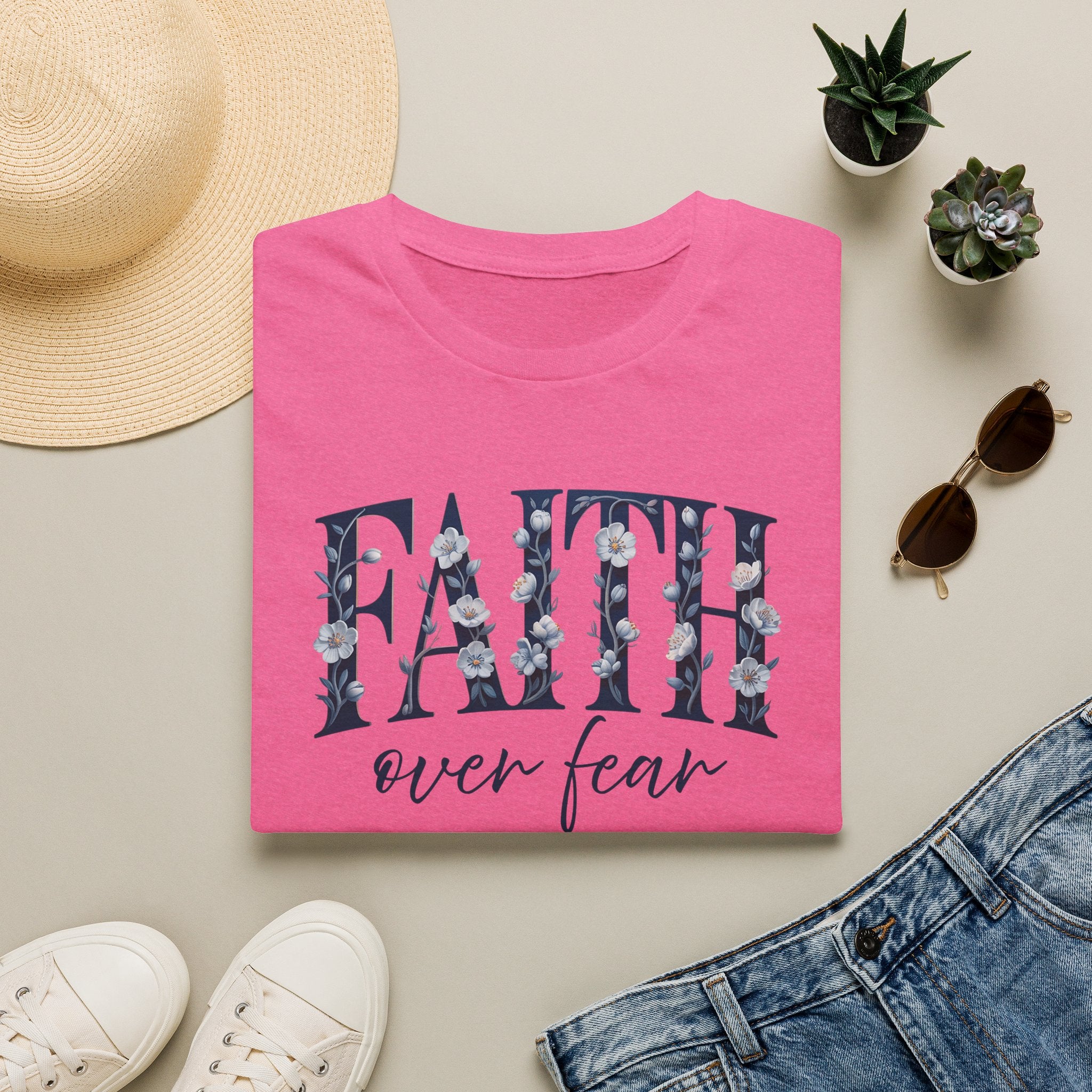 Faith Over Fear Tee | Isaiah 41:10 | Christian Faith Apparel | Lifted Hope for Savanah PREORDER