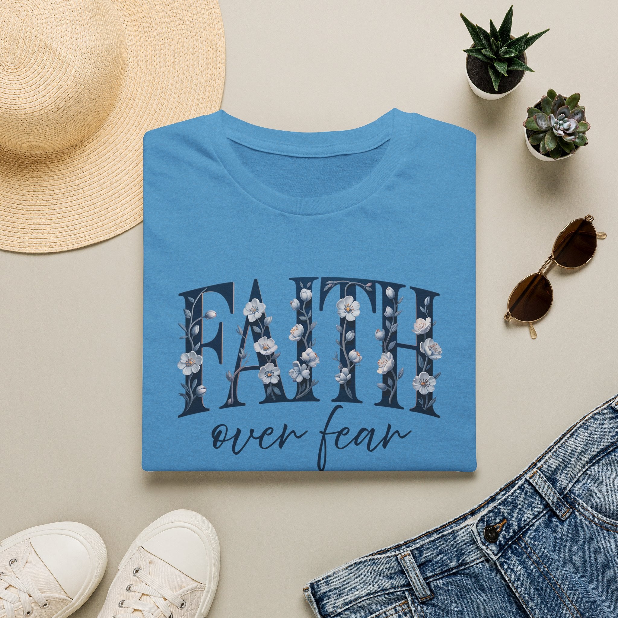 Faith Over Fear Tee | Isaiah 41:10 | Christian Faith Apparel | Lifted Hope for Savanah PREORDER