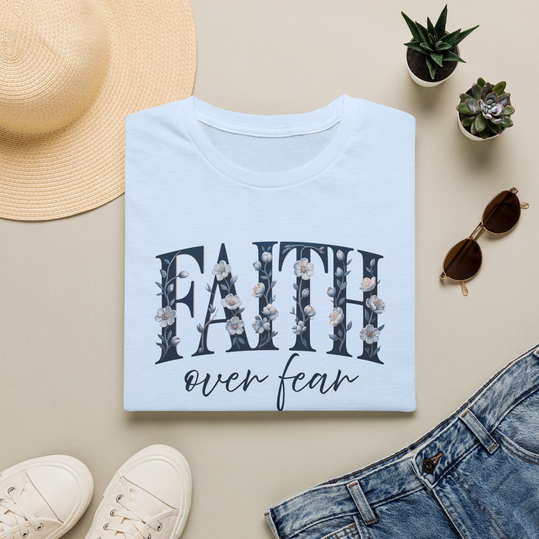 Faith Over Fear Tee | Isaiah 41:10 | Christian Faith Apparel | Lifted Hope for Savanah PREORDER
