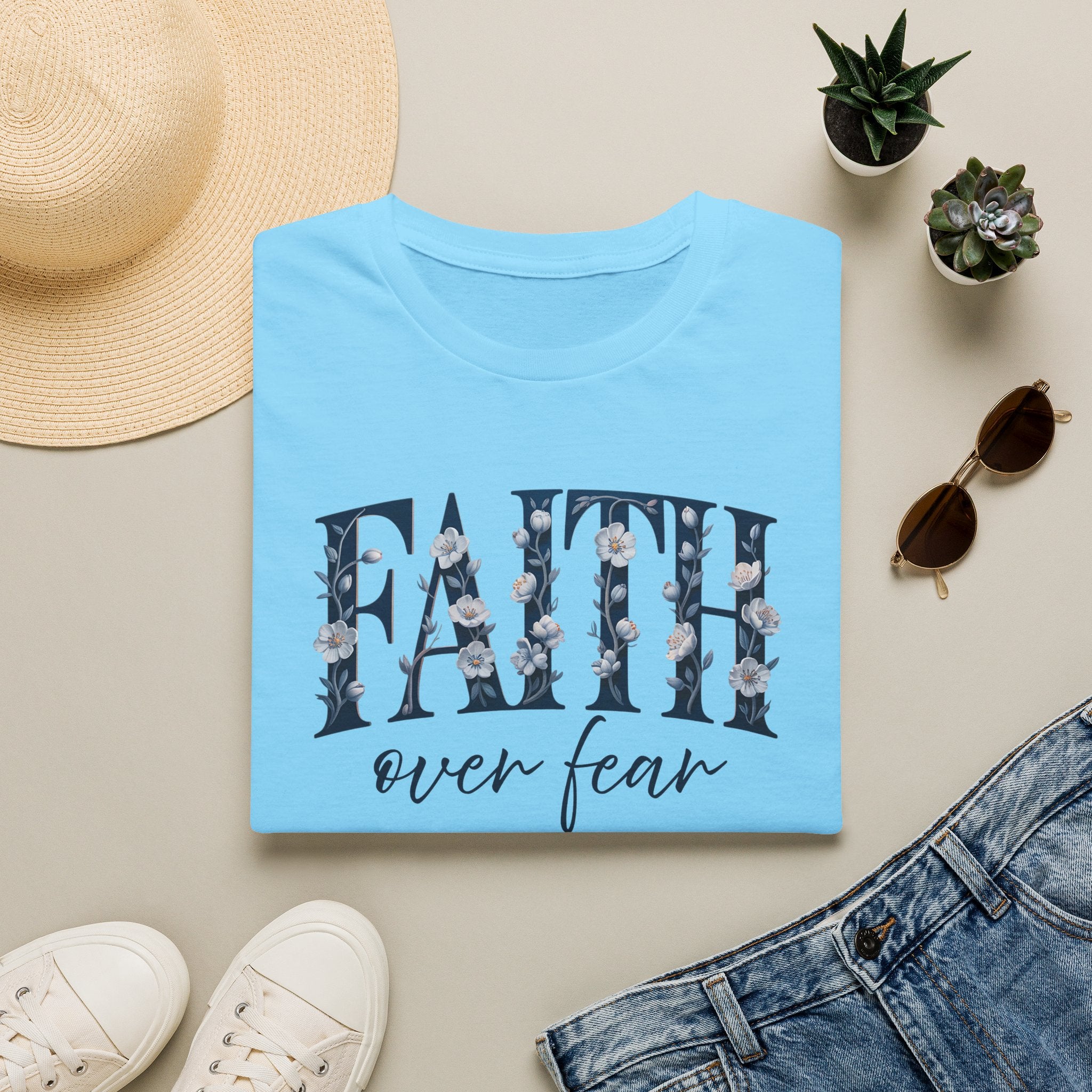 Faith Over Fear Tee | Isaiah 41:10 | Christian Faith Apparel | Lifted Hope for Savanah PREORDER