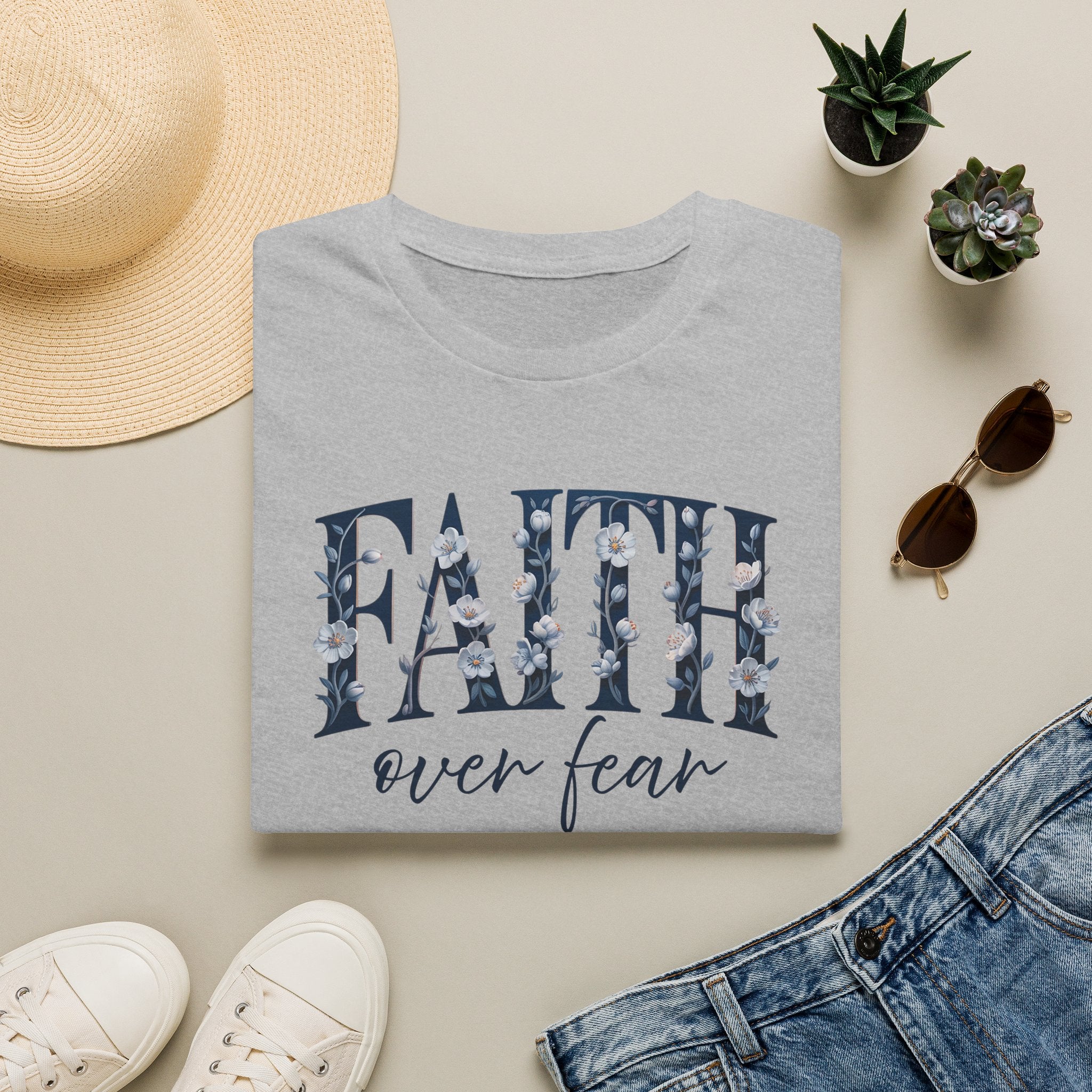 Faith Over Fear Tee | Isaiah 41:10 | Christian Faith Apparel | Lifted Hope for Savanah PREORDER