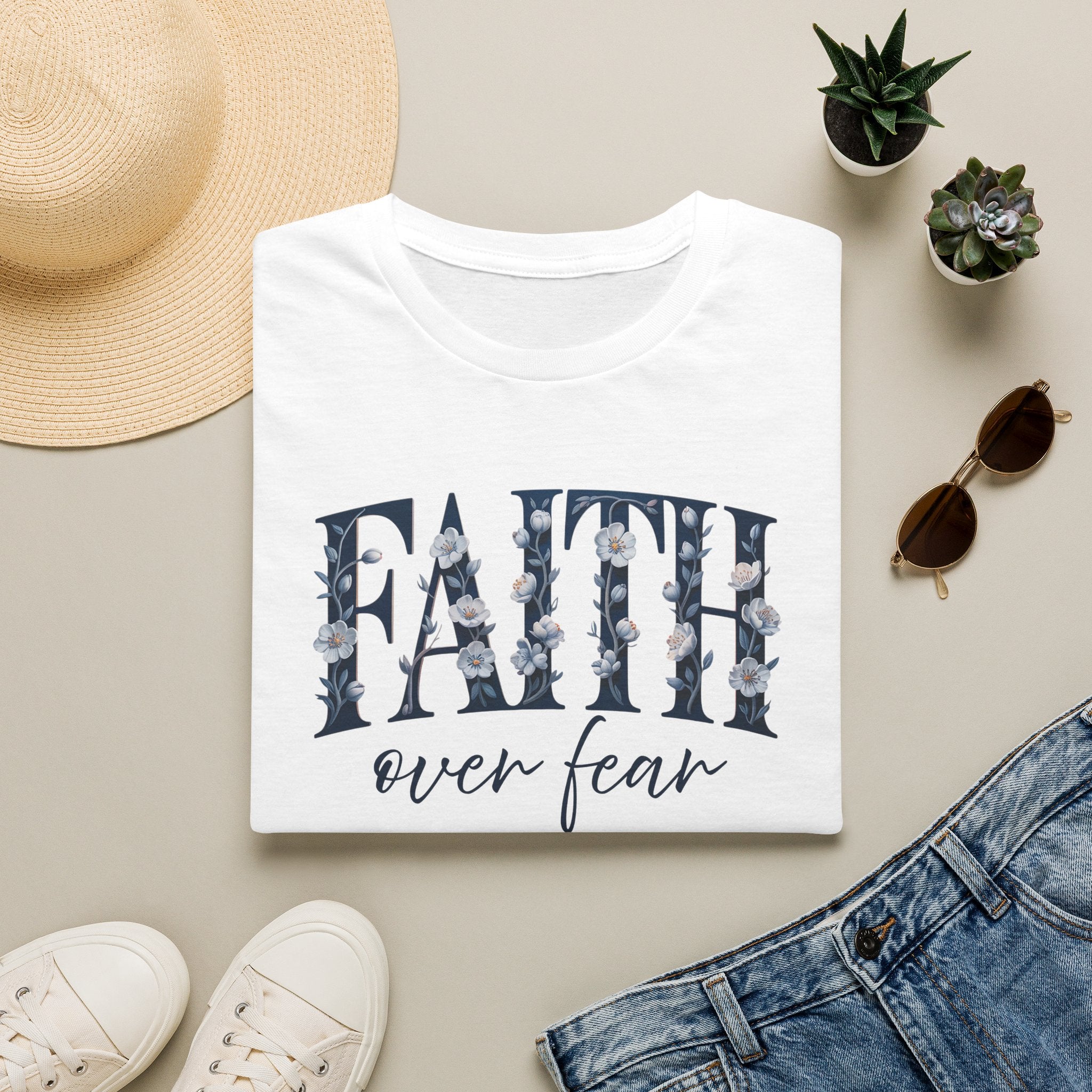 Faith Over Fear Tee | Isaiah 41:10 | Christian Faith Apparel | Lifted Hope for Savanah PREORDER