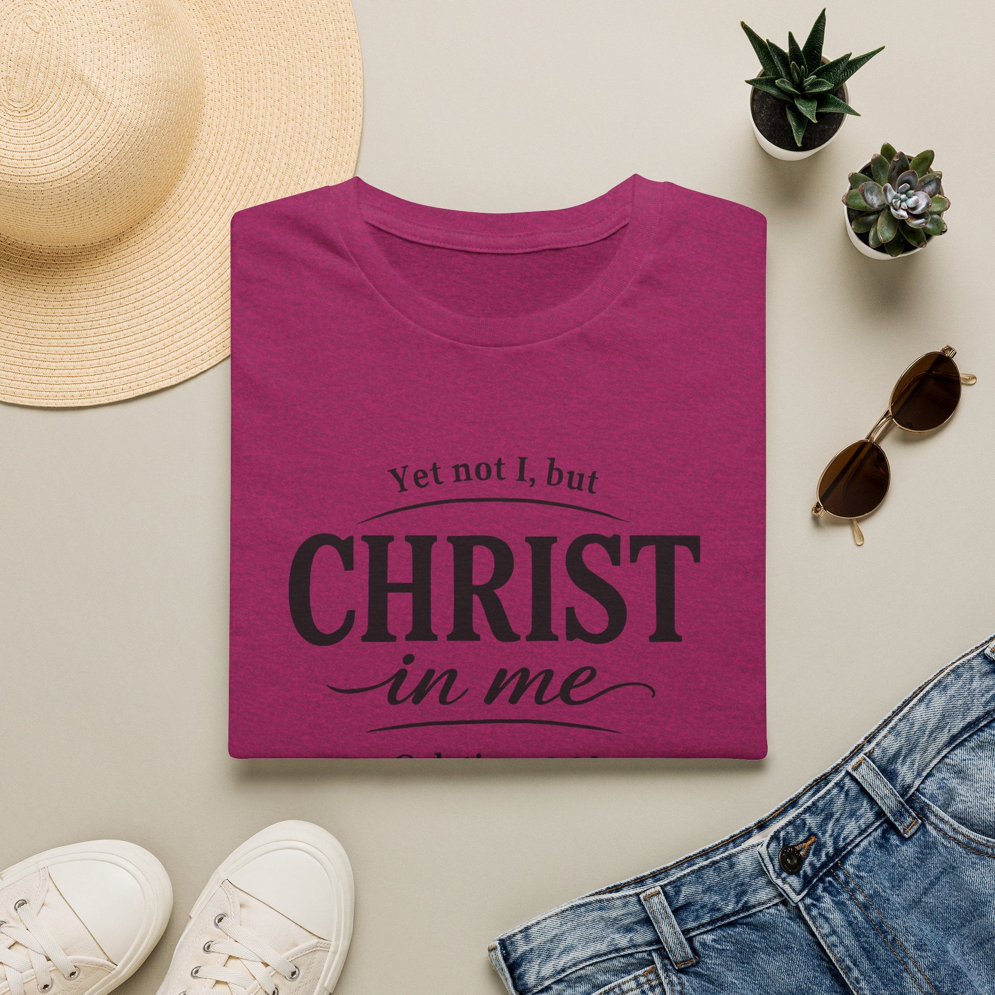 Yet Not I, But Christ in Me | Galatians 2:20 Unisex Faith Tee
