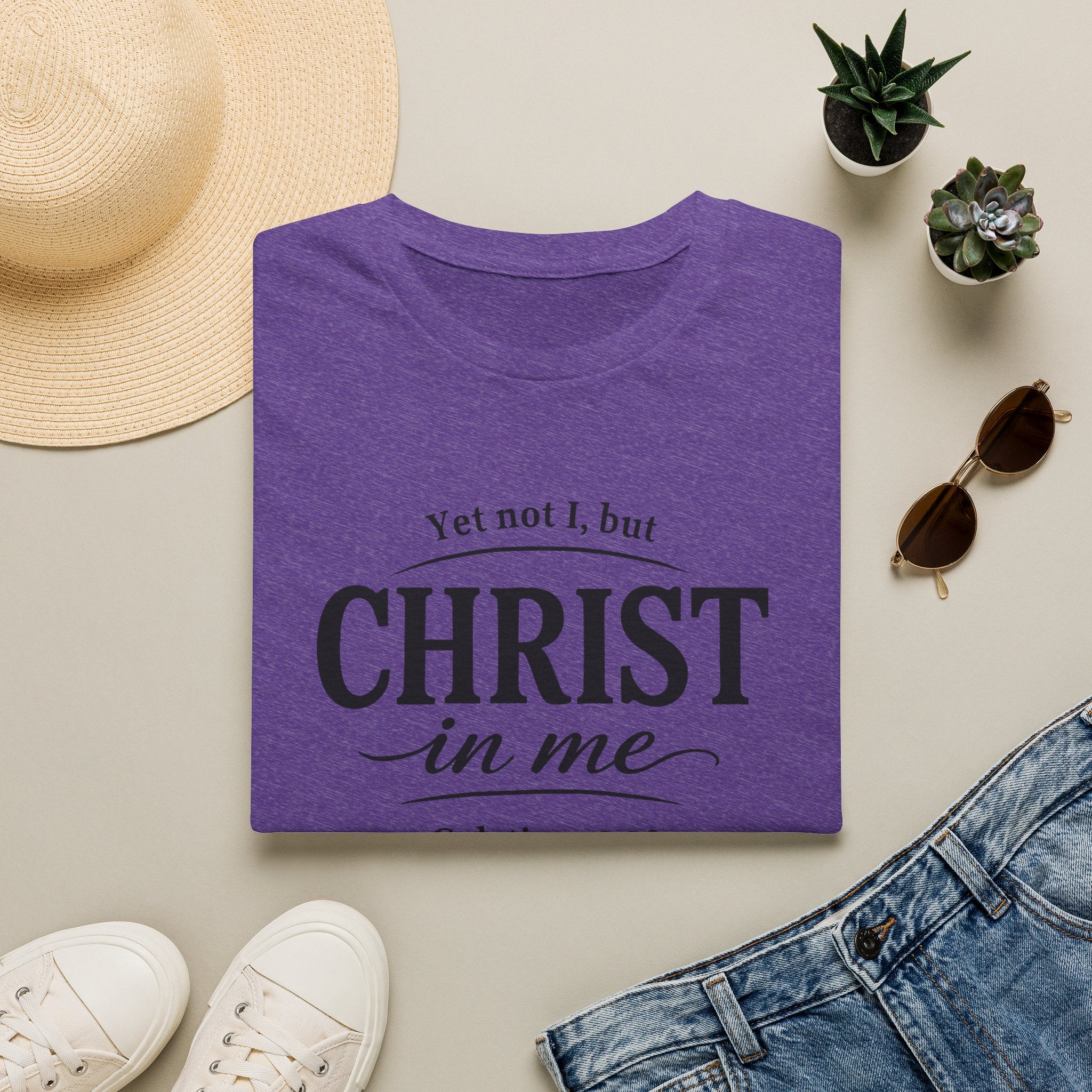 Yet Not I, But Christ in Me | Galatians 2:20 Unisex Faith Tee