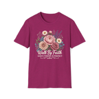 Walk By Faith God's Timing Is Perfect – Floral Bouquet Christian Tee for Women