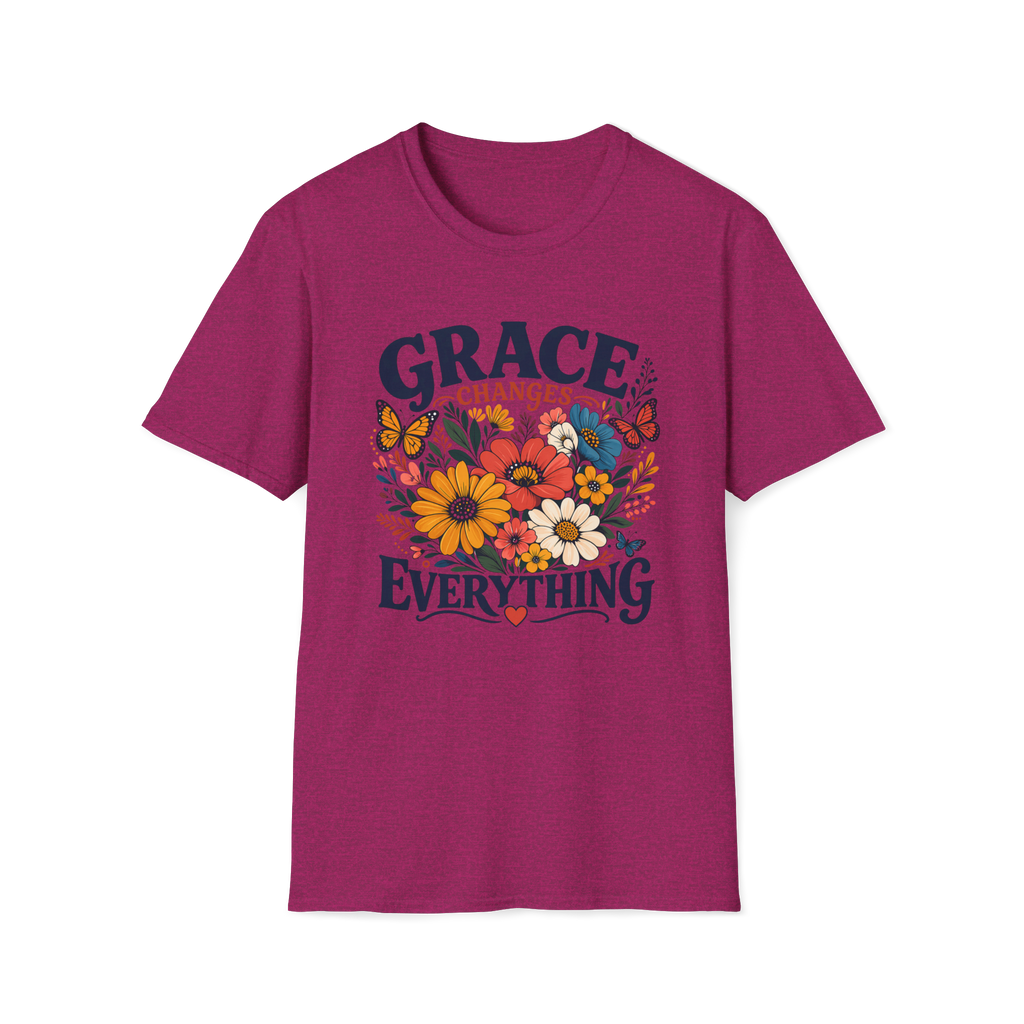 Grace Changes Everything - Floral Vintage T-Shirt