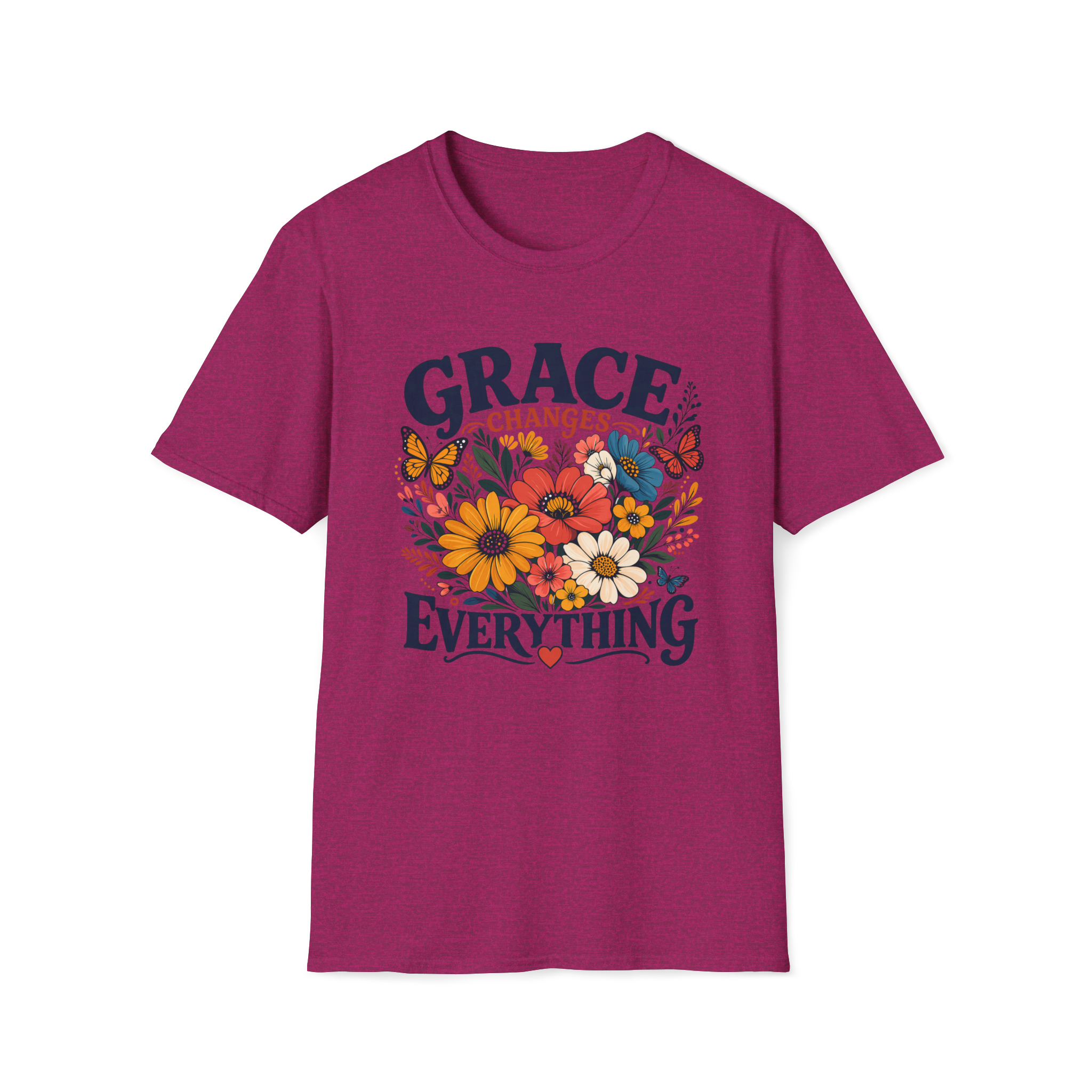 Grace Changes Everything - Floral Vintage T-Shirt