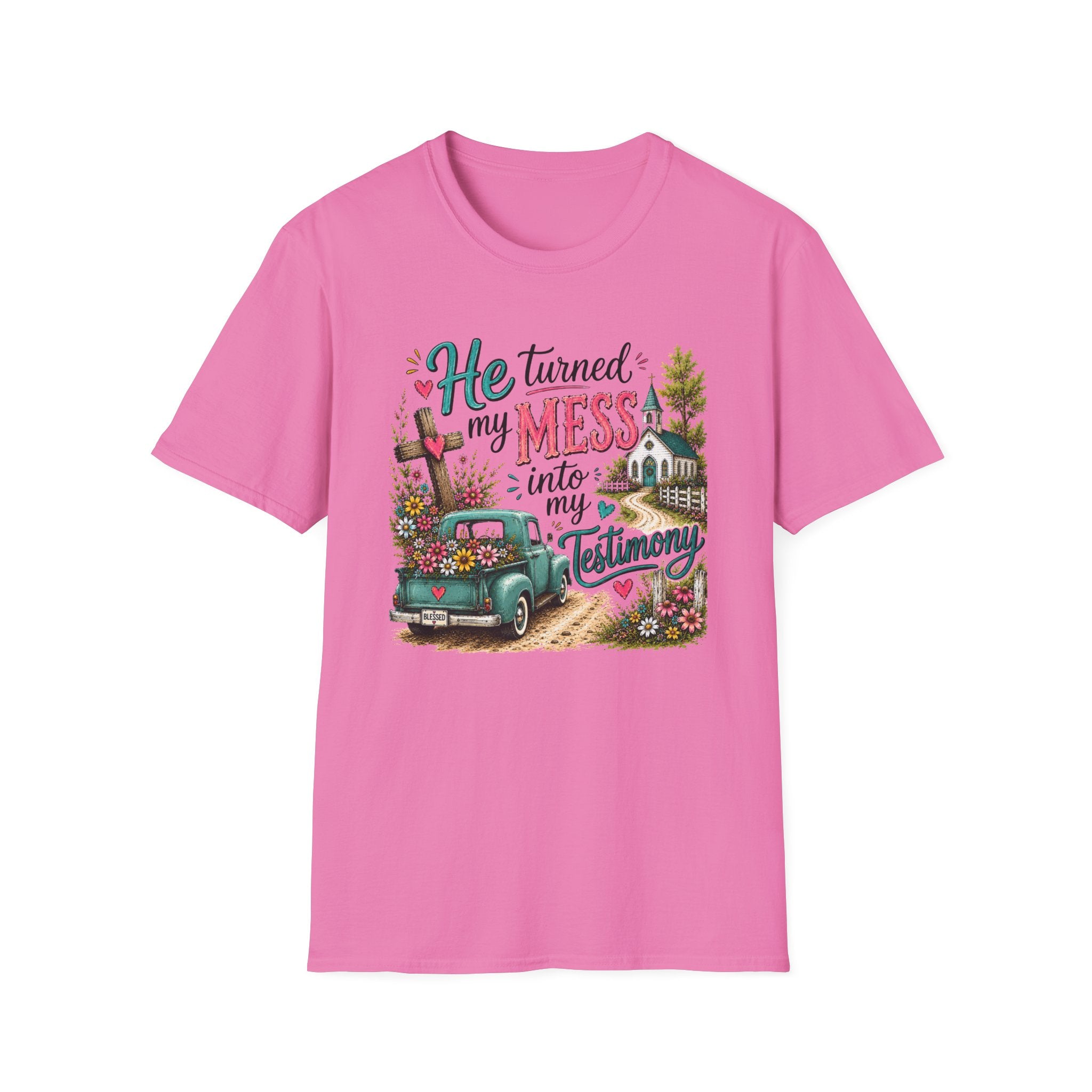 He Turned My Mess into My Testimony Tee | Christian Faith Shirt | Faith Apparel PREORDER