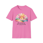 His Mercies Are New Every Morning Shirt | Lamentations 3:22-23 | Sunrise Cross Christian T-Shirt | Faith-Based Gift for Her
