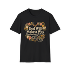 God Will Make A Way Where There Seems To Be No Way – Floral Heart Christian Tee