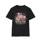 Walk By Faith God's Timing Is Perfect – Floral Bouquet Christian Tee for Women