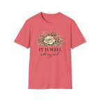 It is Well-Distressed Floral| Christian Faith Apparel | Lifted Hope for Savanah PREORDER (Copy)