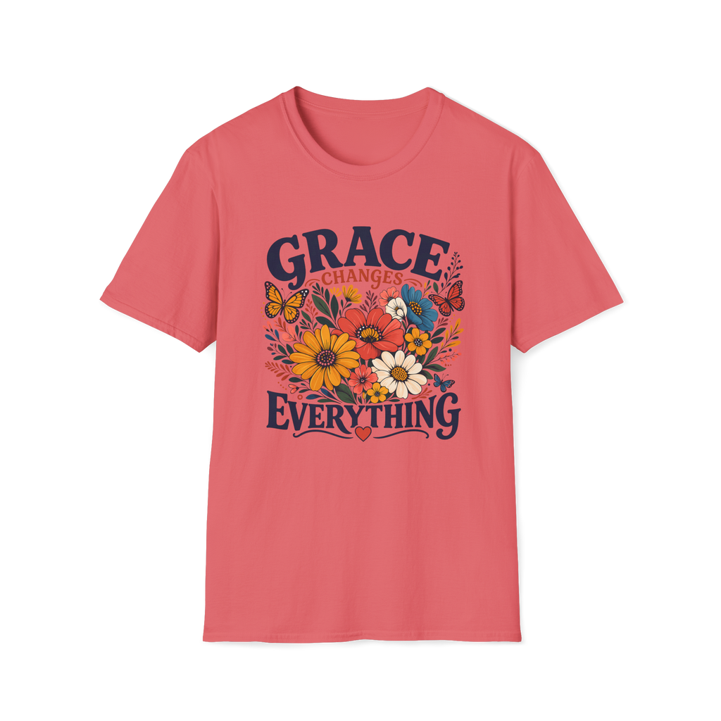 Grace Changes Everything - Floral Vintage T-Shirt