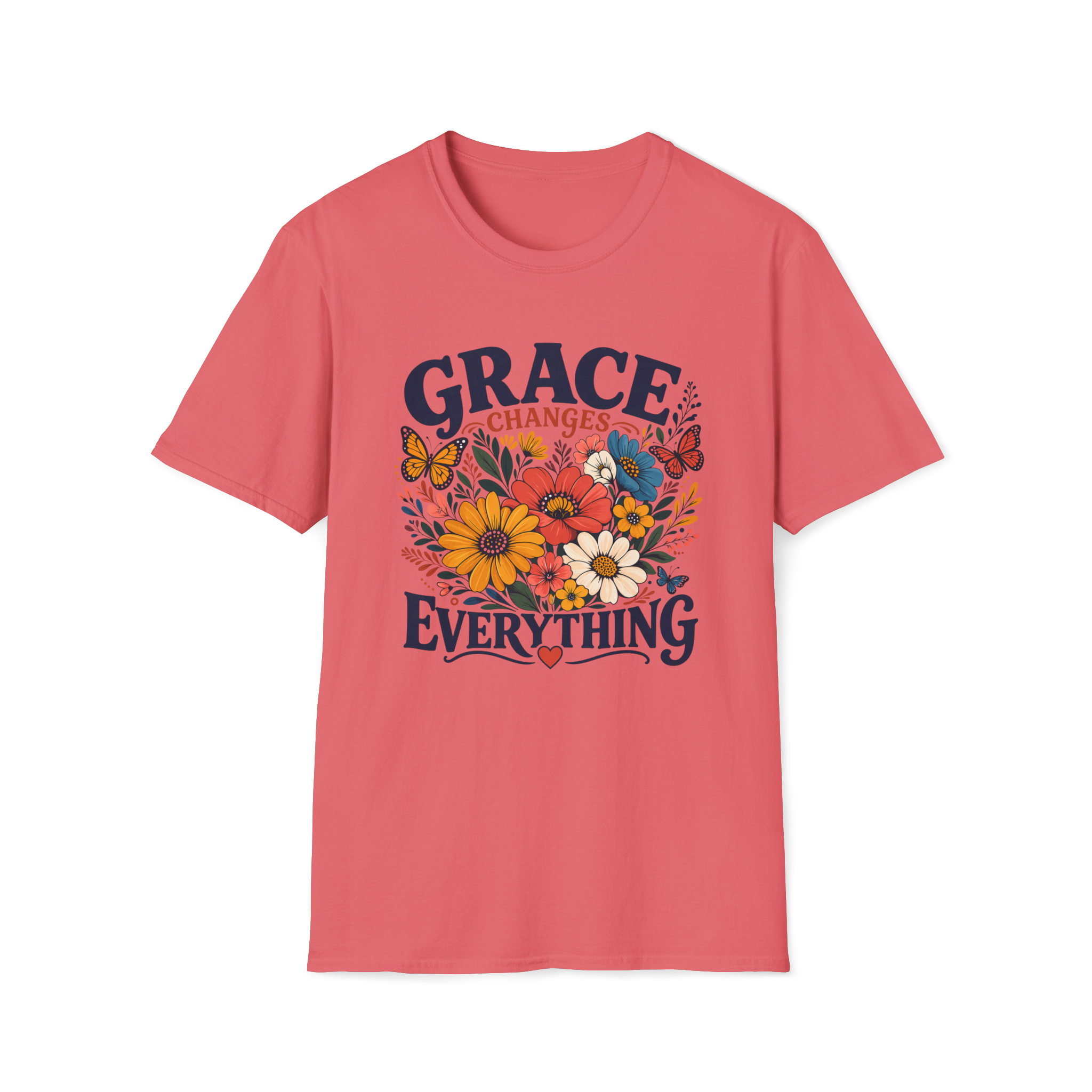 Grace Changes Everything - Floral Vintage T-Shirt