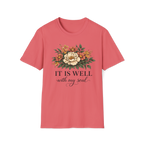 It is Well-Non Distressed Floral| Christian Faith Apparel | Lifted Hope for Savanah PREORDER