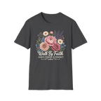 Walk By Faith God's Timing Is Perfect – Floral Bouquet Christian Tee for Women