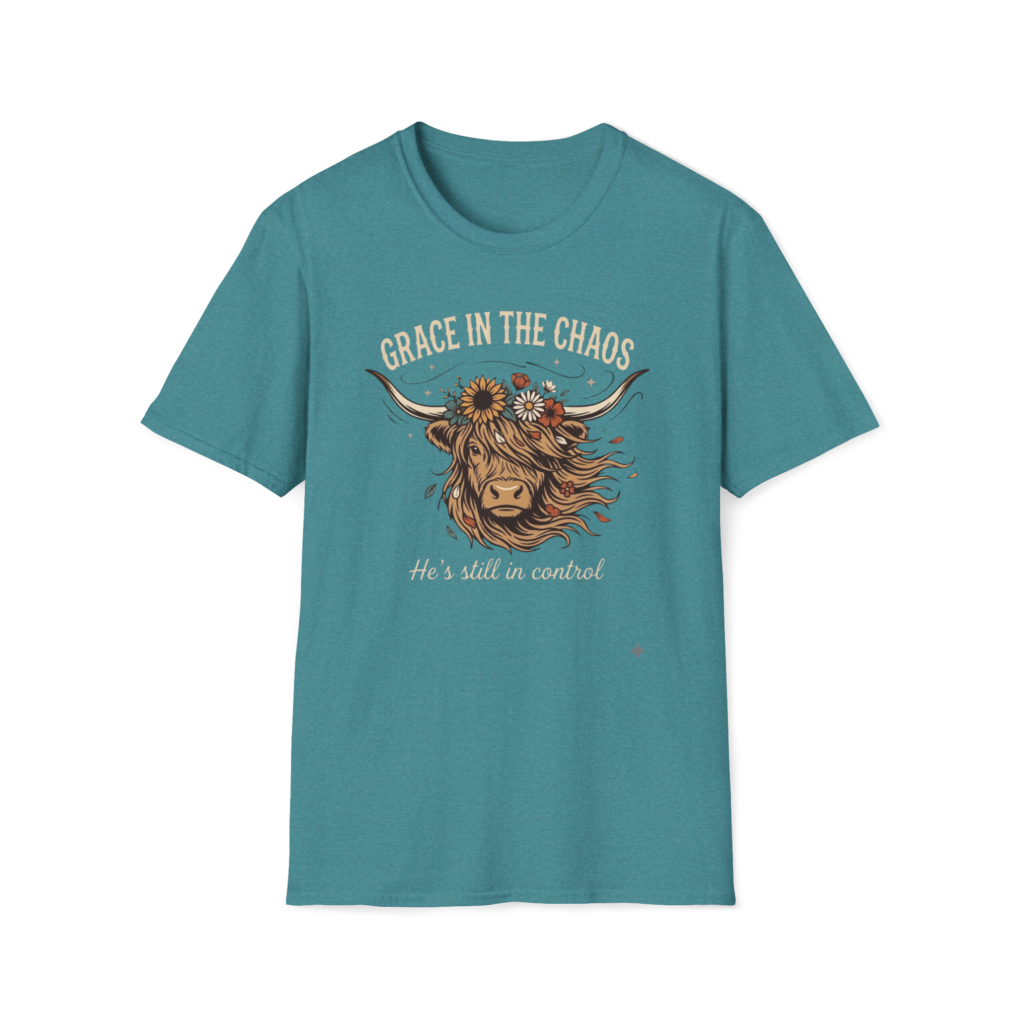 Grace in the Chaos | Highland Cow Tee