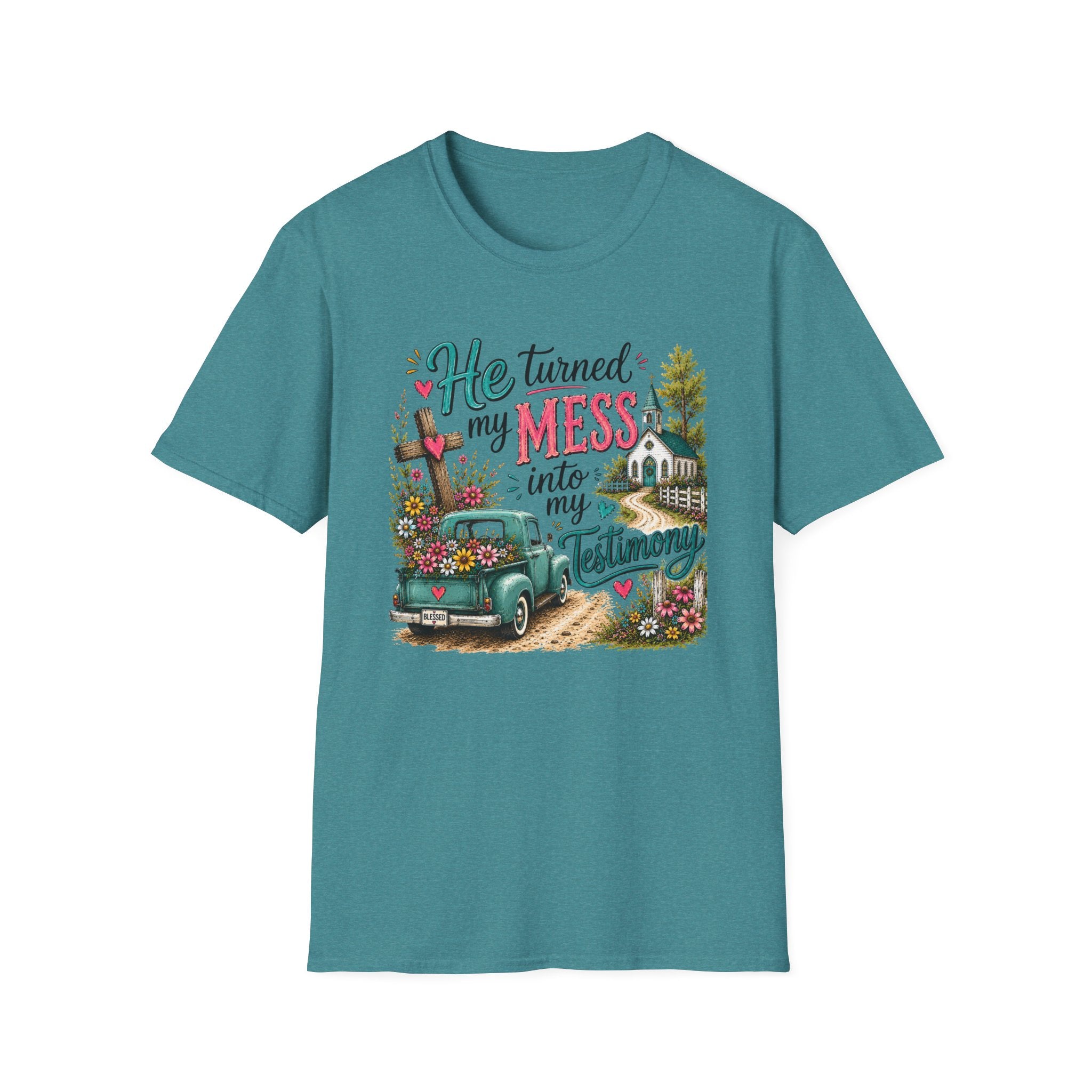 He Turned My Mess into My Testimony Tee | Christian Faith Shirt | Faith Apparel PREORDER