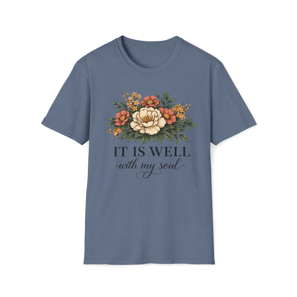 It is Well-Non Distressed Floral| Christian Faith Apparel | Lifted Hope for Savanah PREORDER