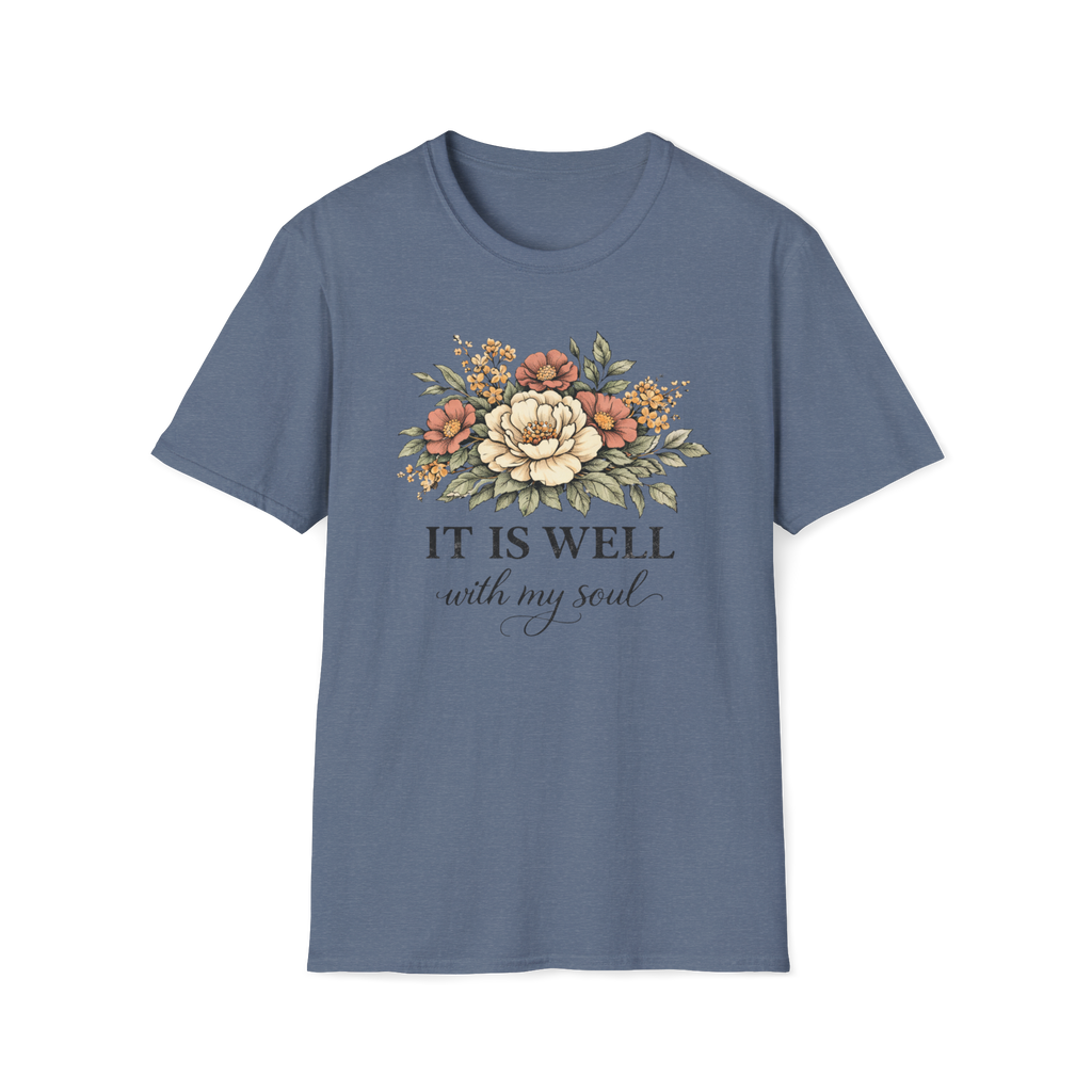 It is Well-Distressed Floral| Christian Faith Apparel | Lifted Hope for Savanah PREORDER (Copy)
