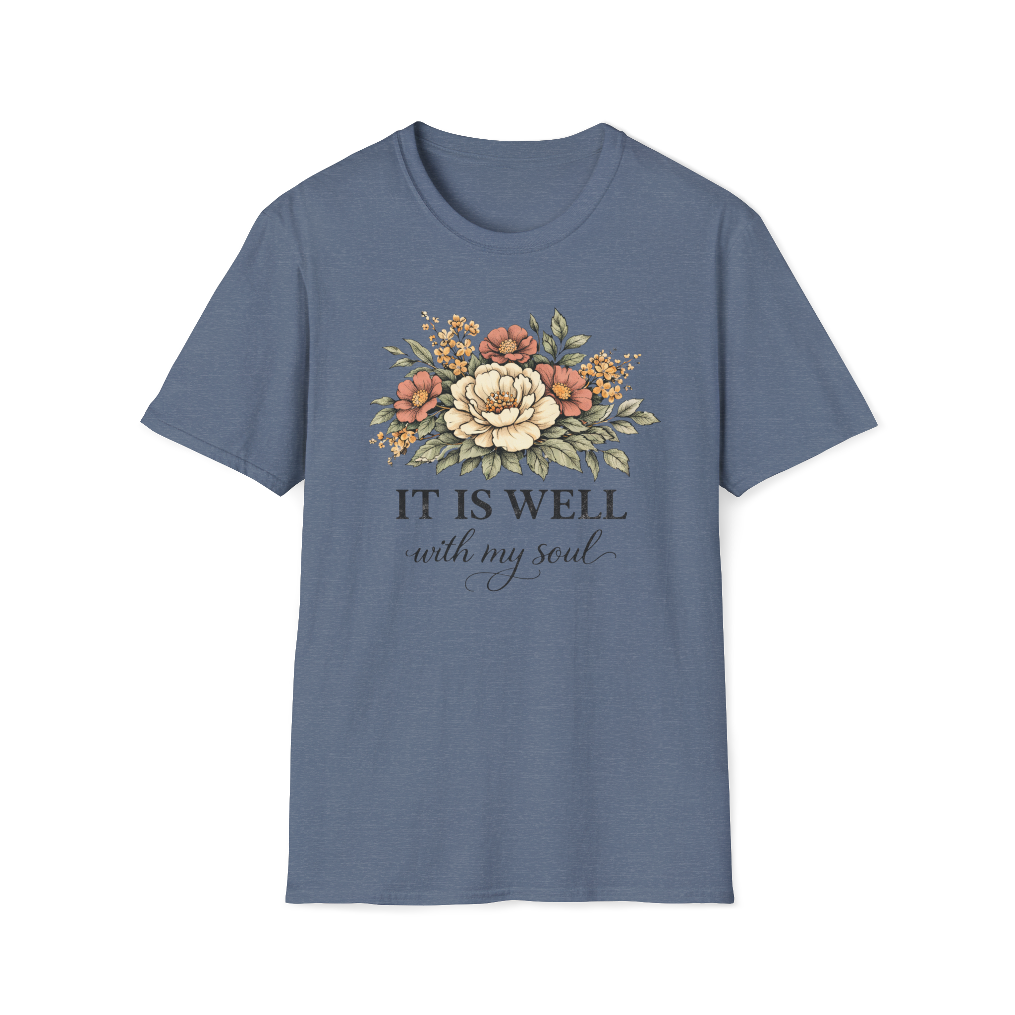 It is Well-Distressed Floral| Christian Faith Apparel | Lifted Hope for Savanah PREORDER (Copy)
