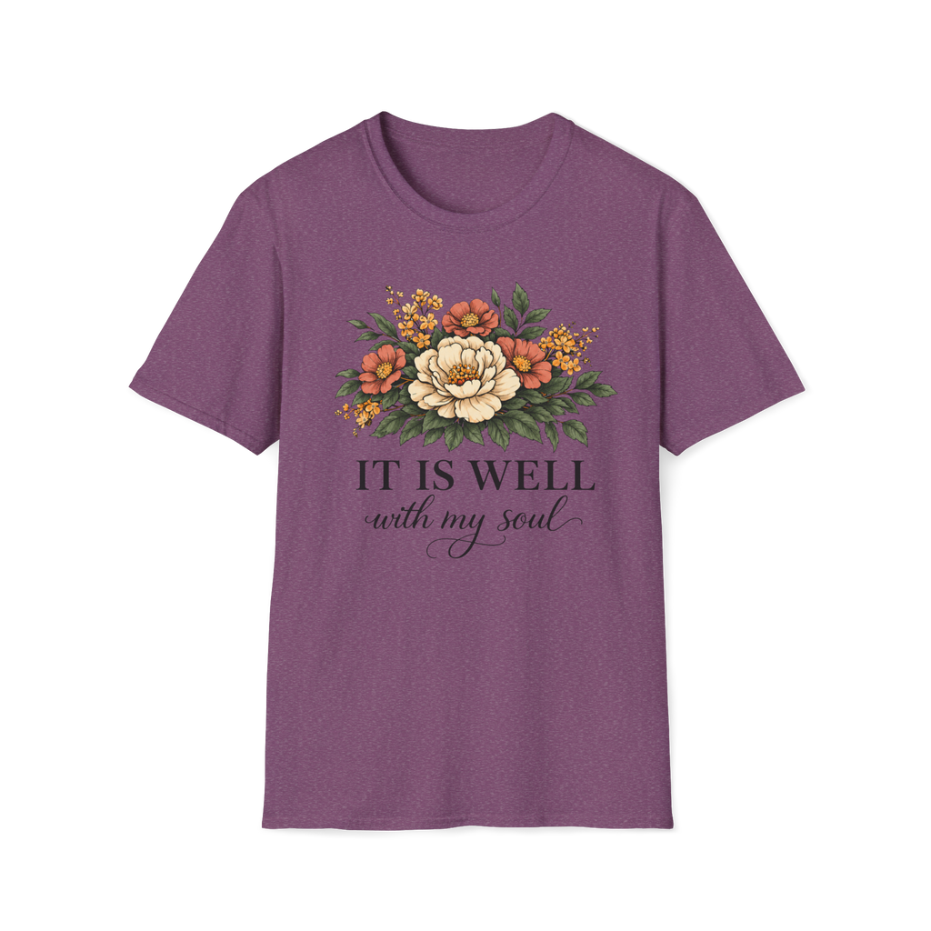 It is Well-Non Distressed Floral| Christian Faith Apparel | Lifted Hope for Savanah PREORDER