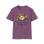 It is Well-Non Distressed Floral| Christian Faith Apparel | Lifted Hope for Savanah PREORDER