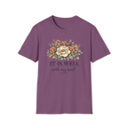 It is Well-Distressed Floral| Christian Faith Apparel | Lifted Hope for Savanah PREORDER (Copy)