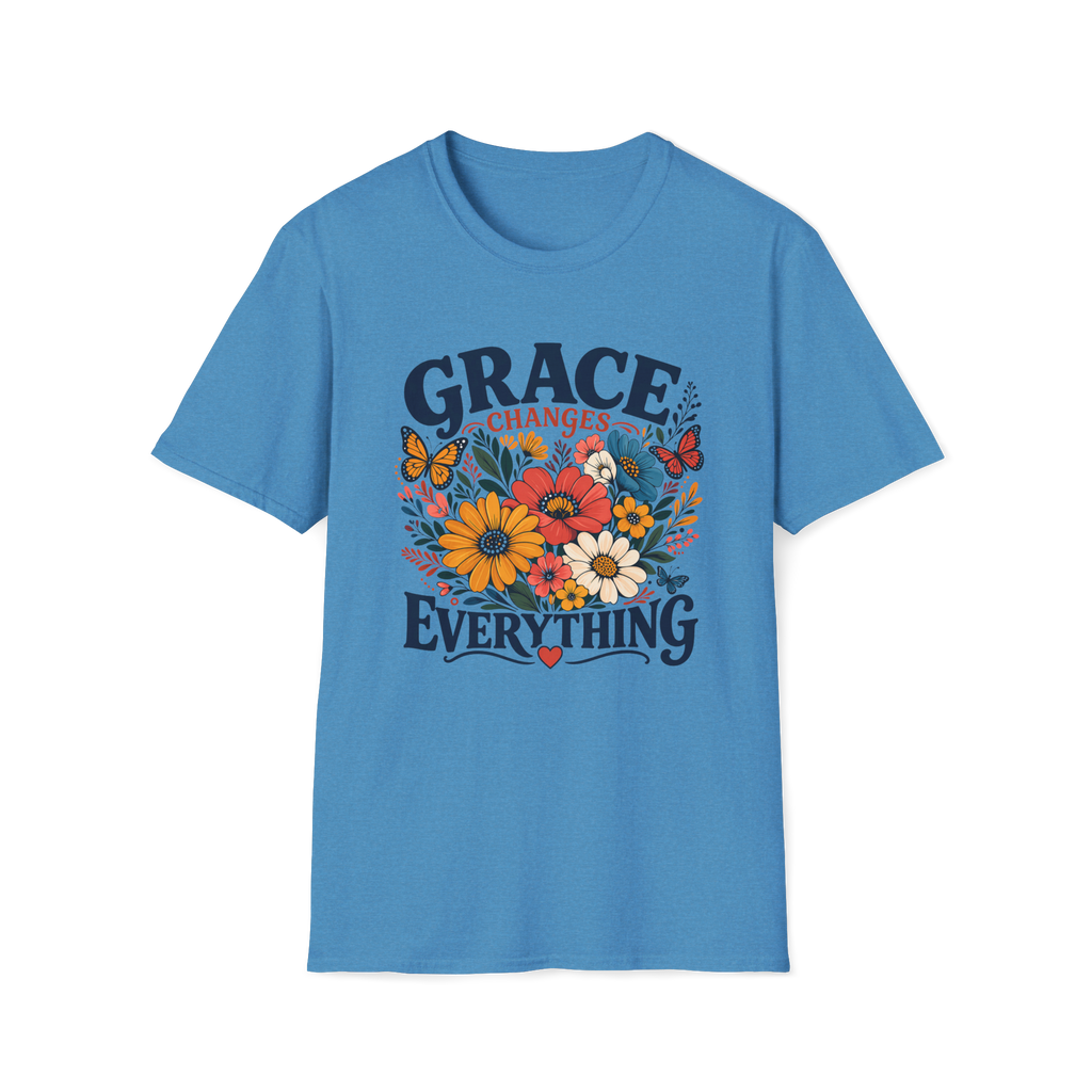 Grace Changes Everything - Floral Vintage T-Shirt