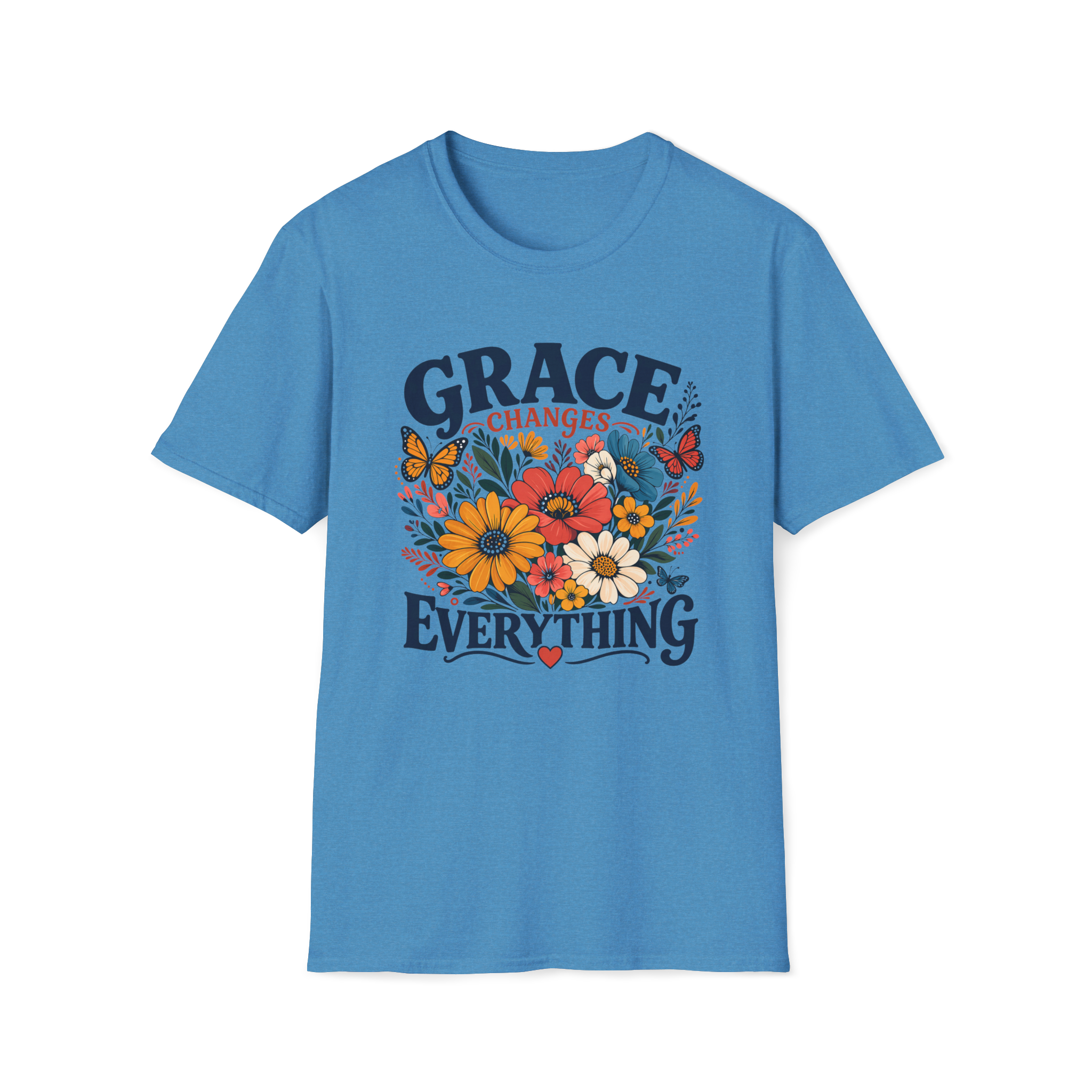 Grace Changes Everything - Floral Vintage T-Shirt