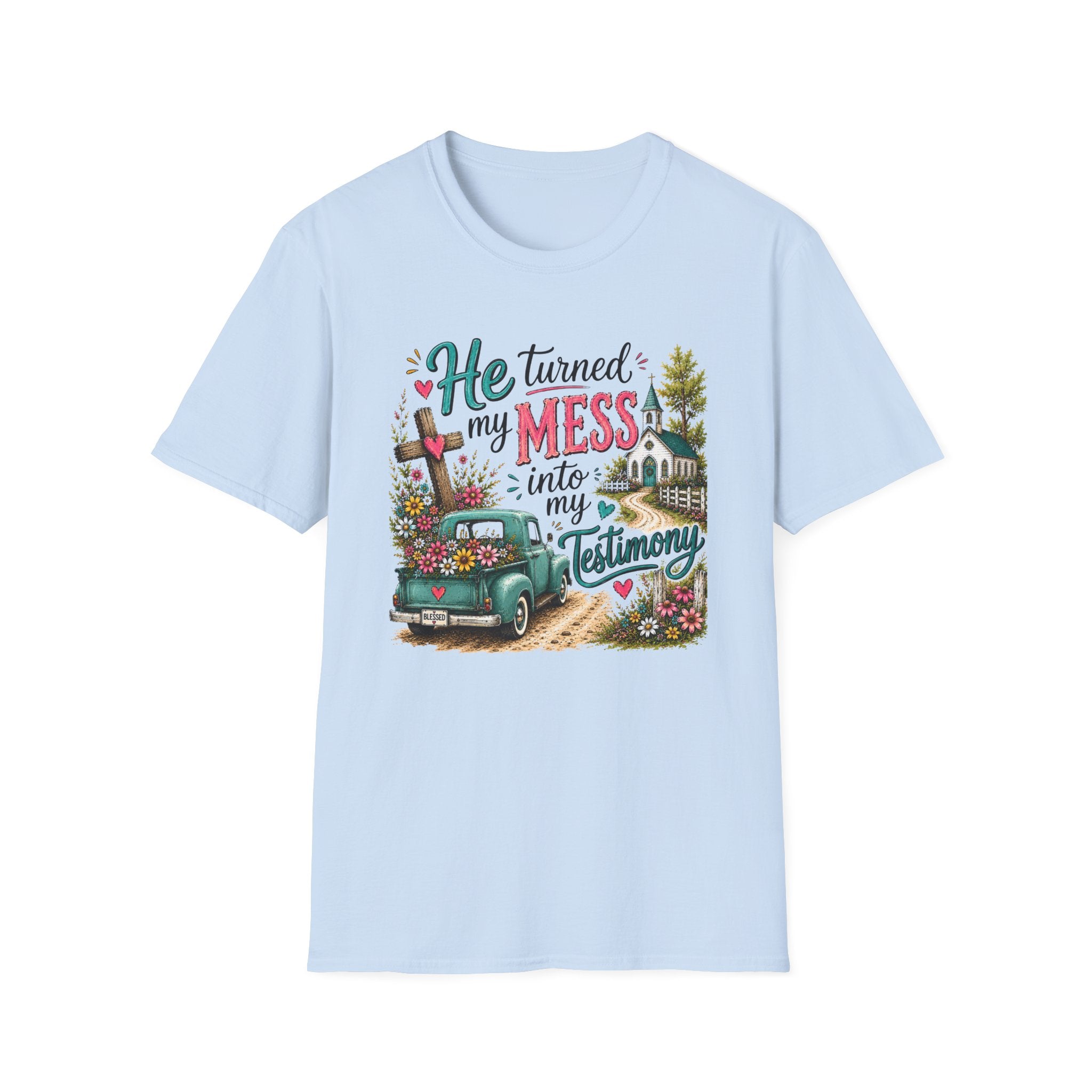 He Turned My Mess into My Testimony Tee | Christian Faith Shirt | Faith Apparel PREORDER