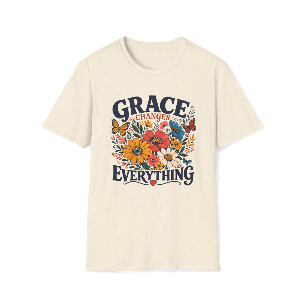 Grace Changes Everything - Floral Vintage T-Shirt