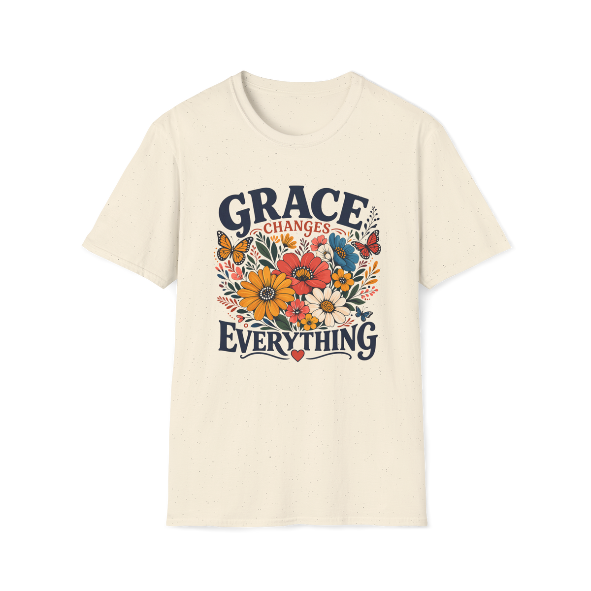 Grace Changes Everything - Floral Vintage T-Shirt
