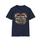 God Will Make A Way Where There Seems To Be No Way – Floral Heart Christian Tee
