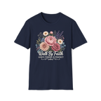 Walk By Faith God's Timing Is Perfect – Floral Bouquet Christian Tee for Women