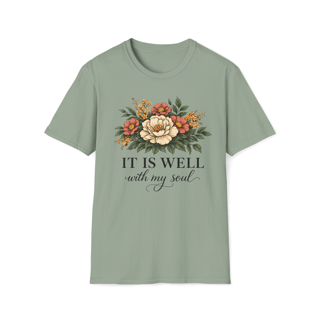 It is Well-Non Distressed Floral| Christian Faith Apparel | Lifted Hope for Savanah PREORDER