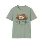 It is Well-Non Distressed Floral| Christian Faith Apparel | Lifted Hope for Savanah PREORDER