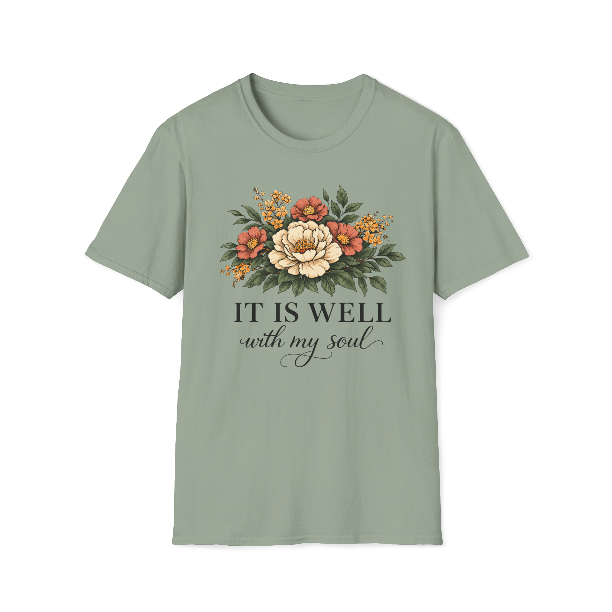 It is Well-Non Distressed Floral| Christian Faith Apparel | Lifted Hope for Savanah PREORDER