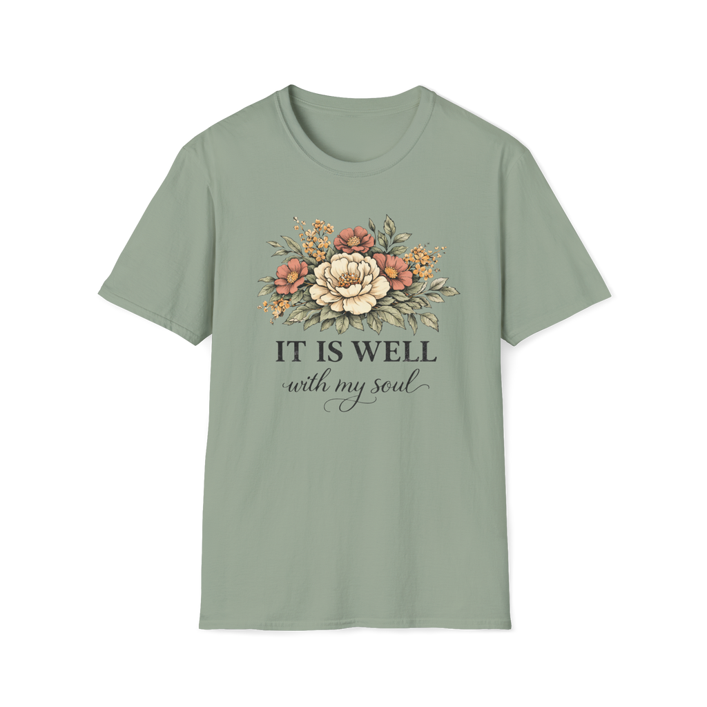 It is Well-Distressed Floral| Christian Faith Apparel | Lifted Hope for Savanah PREORDER (Copy)