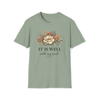 It is Well-Distressed Floral| Christian Faith Apparel | Lifted Hope for Savanah PREORDER (Copy)