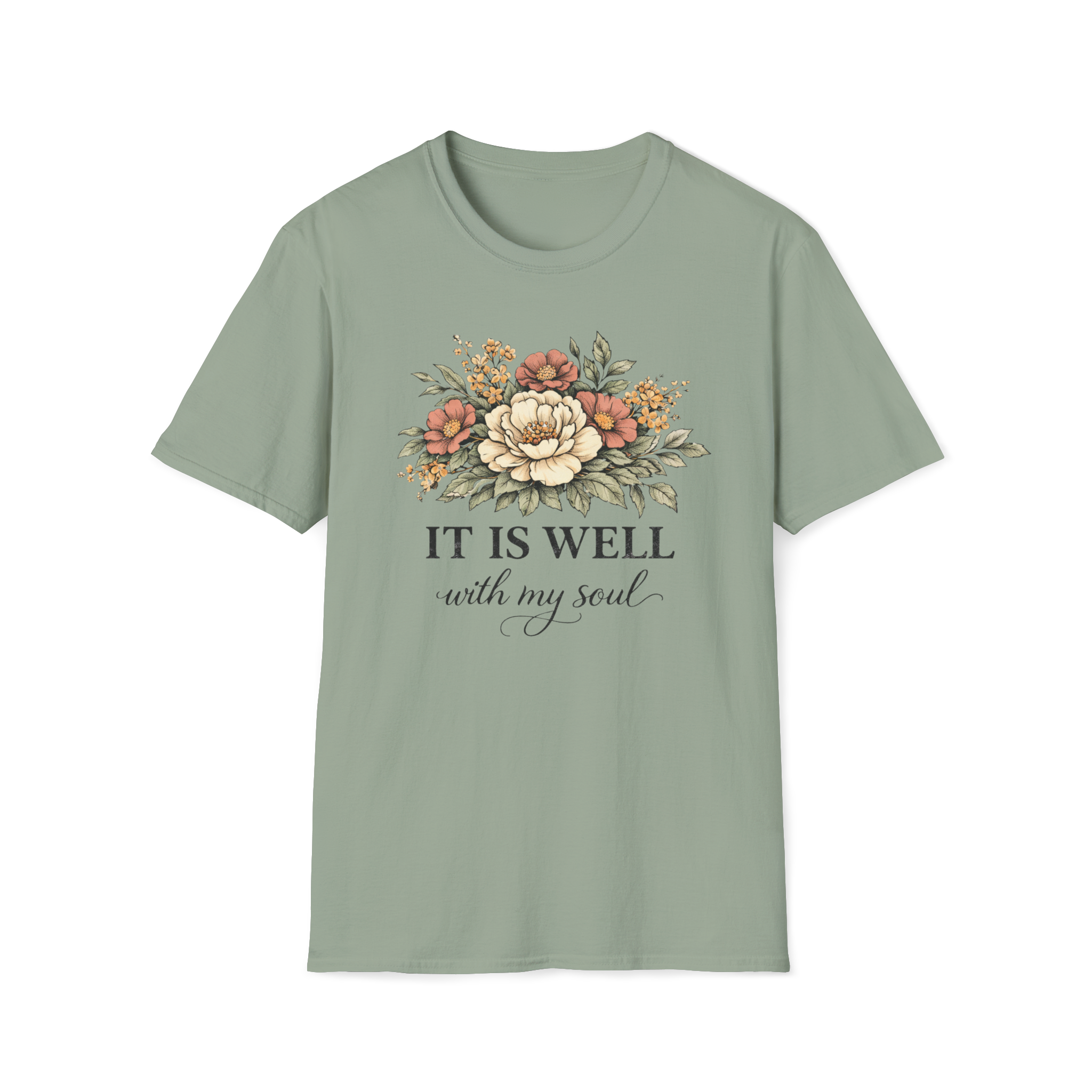 It is Well-Distressed Floral| Christian Faith Apparel | Lifted Hope for Savanah PREORDER (Copy)