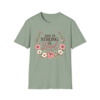 She Is Strong & Loved | Faith Floral Tee