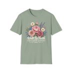 Walk By Faith God's Timing Is Perfect – Floral Bouquet Christian Tee for Women