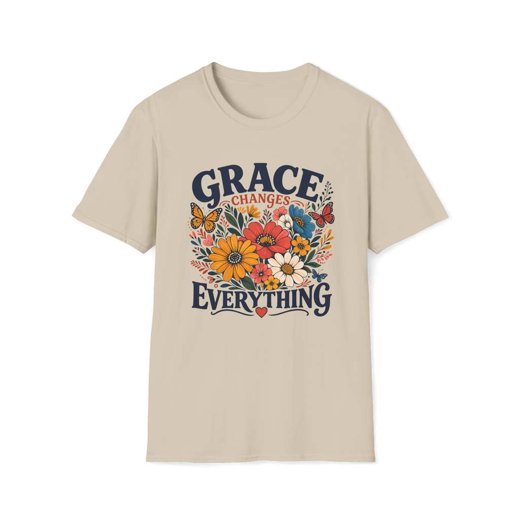 Grace Changes Everything - Floral Vintage T-Shirt