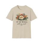 It is Well-Non Distressed Floral| Christian Faith Apparel | Lifted Hope for Savanah PREORDER