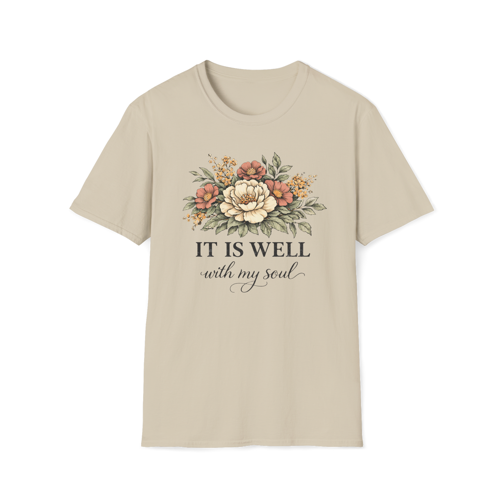 It is Well-Distressed Floral| Christian Faith Apparel | Lifted Hope for Savanah PREORDER (Copy)